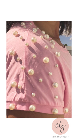 BFF T-Shirt Pearls Dress (Pink)